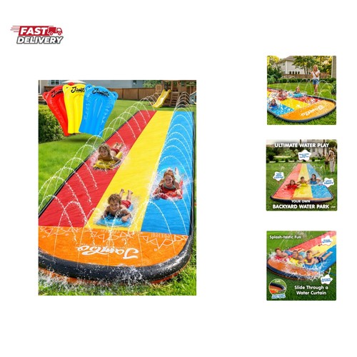 Triple water slide and - water, 3