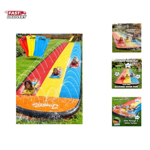 Triple water slide with - water,