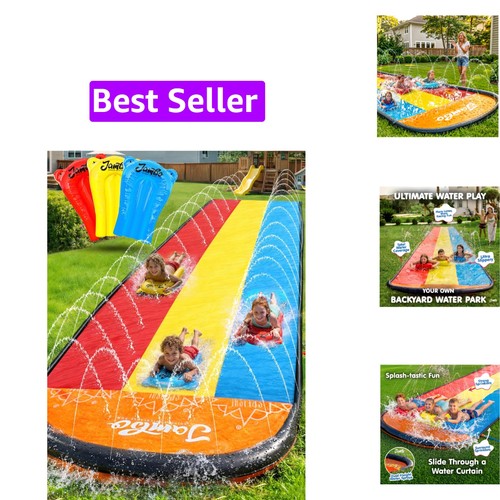 Triple water slide and - and, 3
